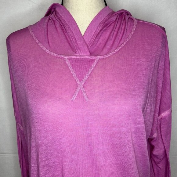 KENSIE PERFORMANCE Sz S Pink Workout Hoodie Top Lightweight - Picture 2 of 7